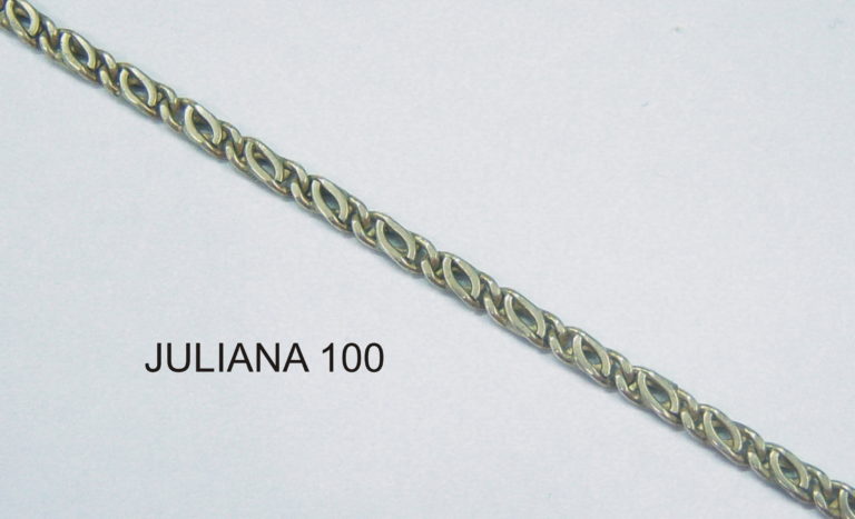 Juliana 100 ∞ Largo eslabon : 8 mm | Espesor hilo: 1.0 mm | Peso x metro: 36 gms.